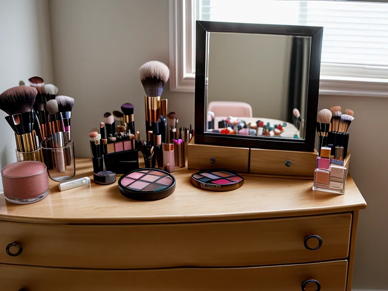 Doble limpieza facial con aceite limpiador, primer paso de la preparación de piel antes del maquillaje de eventos