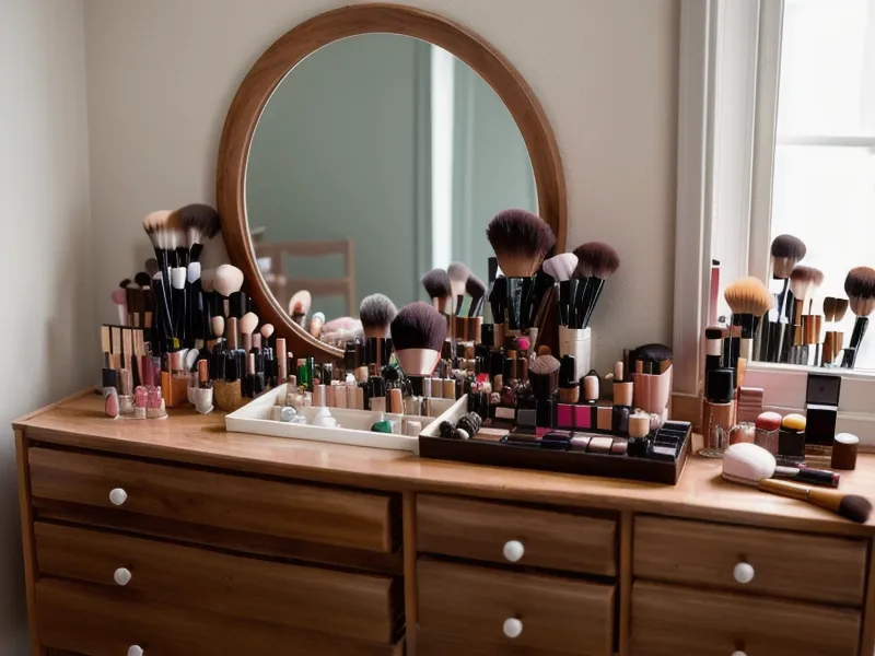 Rocío de fijador de maquillaje sobre la piel para que el look de bodas de plata dure toda la noche.