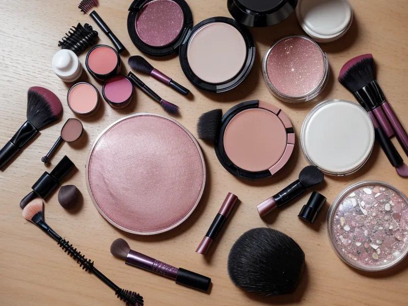 Mano sosteniendo una esponja de maquillaje cerca de una base líquida