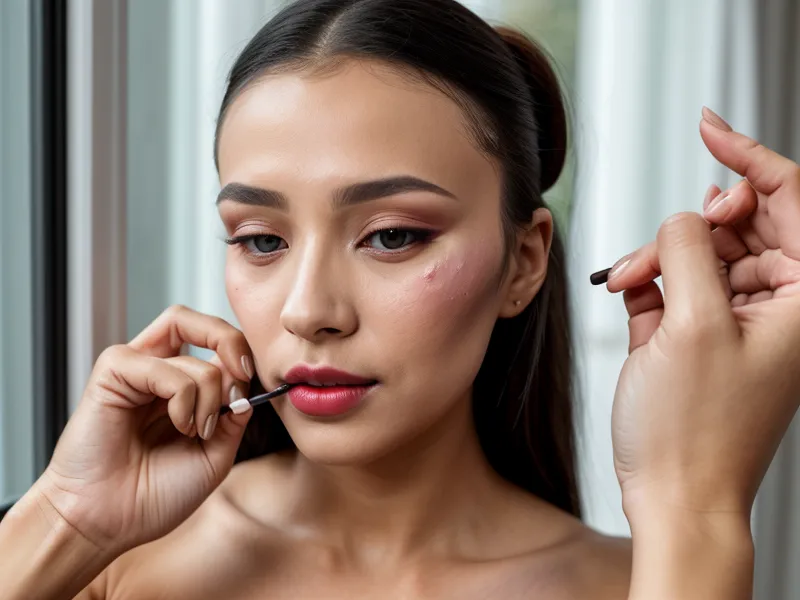 Aplicación de base ligera en capas finas para maquillaje de larga duración en eventos de gala