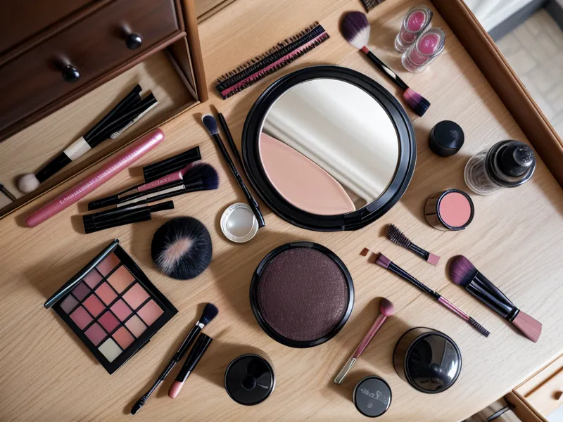 Aplicación de fijador en spray para que el maquillaje de noche aguante toda la graduación