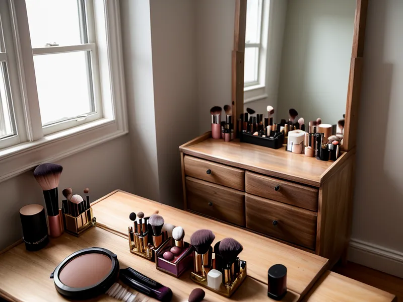 Maquillaje profesional para videollamadas: acabado de imagen corporativa preparado en casa antes de una junta por Zoom